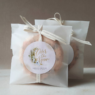 Sticker Rond Sur la Lune Boho Gold Dust & Nuds