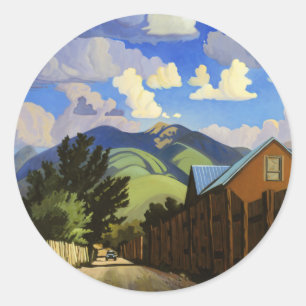 Sticker Rond Sur la route à Lili par Alan Heuer