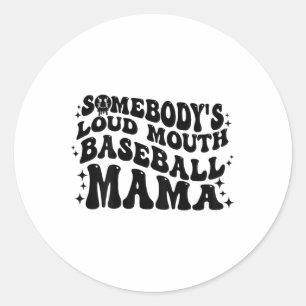 Sticker Rond Sur Le Dos, Des Sourds À La Bouche De Baseball, Ma