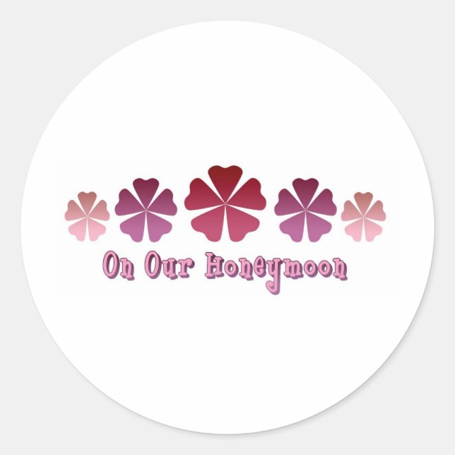Sticker Rond Sur notre lune de miel (Devant)