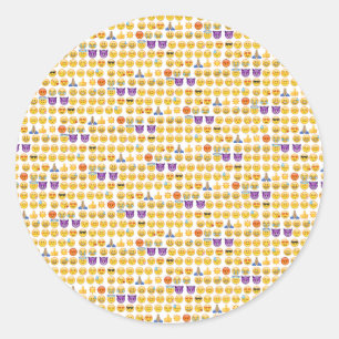 Sticker Rond surcharge d'emoji