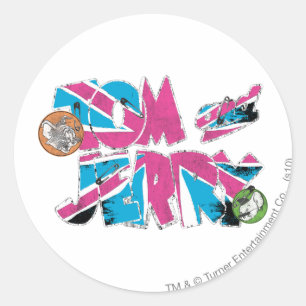 Sticker Rond Surcharge Tom et Jerry UK