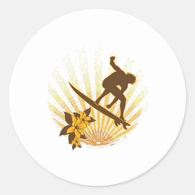 Sticker Rond Surf (Devant)