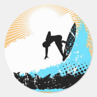 Sticker Rond Surf