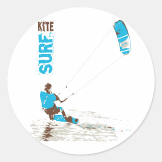 Sticker Rond surf de cerf-volant