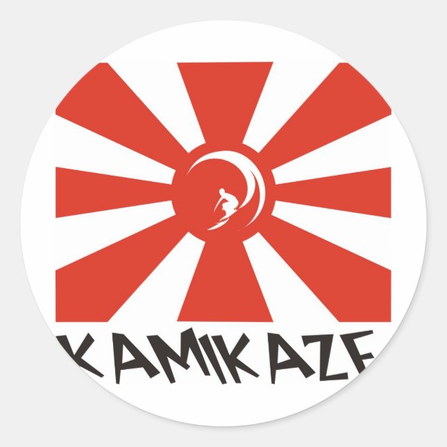 Sticker Rond Surf de Kamikaze (Devant)