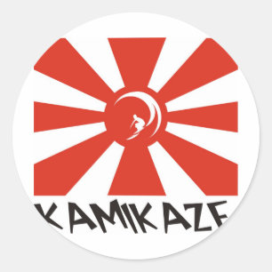 Sticker Rond Surf de Kamikaze