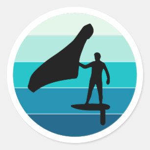 Sticker Rond Surf de surf de surf de l'aile