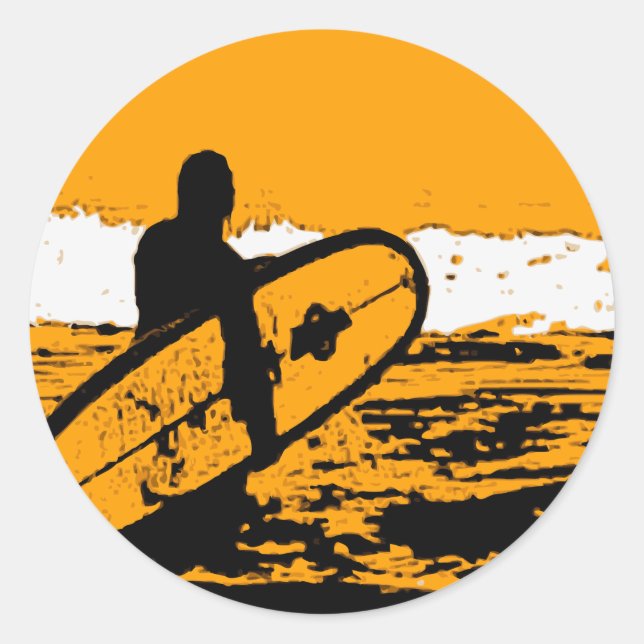 Sticker Rond Surf III (Devant)