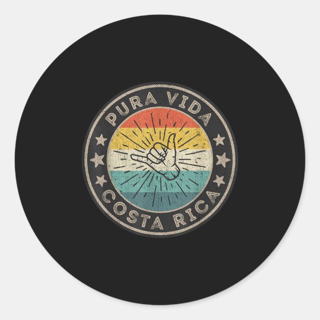 Sticker Rond Surf Quote Clothes Surfing Accessories Costa Rica  (Devant)