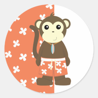 Sticker Rond Surf singe
