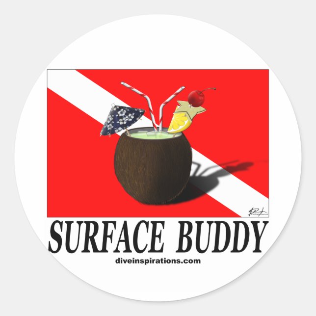 Sticker Rond Surface Buddy (Devant)
