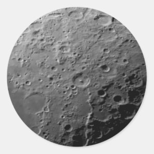 Sticker Rond Surface de lune