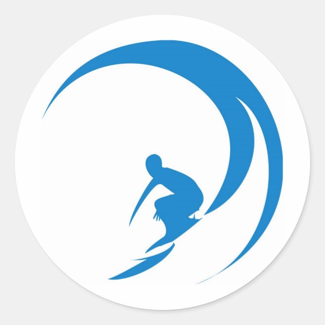 Sticker Rond Surfer (Devant)