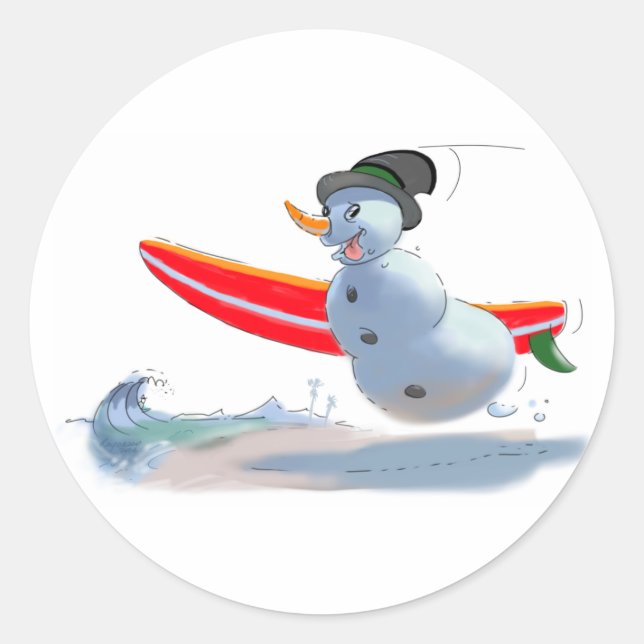 Sticker Rond sUrFeR sNoWmAn (Devant)