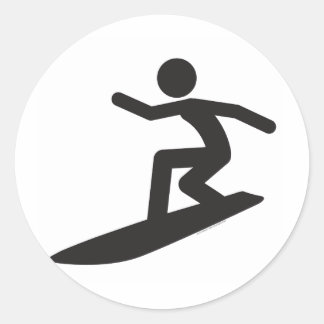 Sticker Rond Surfer-T