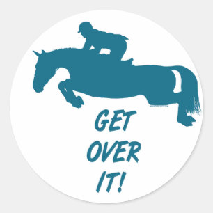 Sticker Rond Surmontez Le Cheval