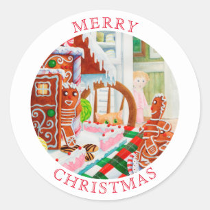 Sticker Rond SURPRISE DE PAIN GINGERBREAD Gros joints d'envelop
