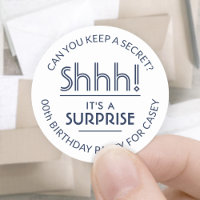 Surprise fête d'anniversaire élégant Blanc et bleu