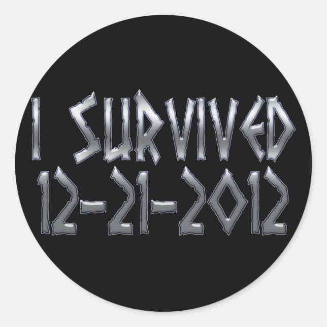 Sticker Rond Survécu 2012 (Devant)