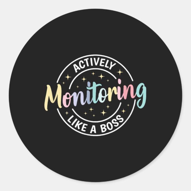 Sticker Rond Surveillance Active Comme Un Témoin De L'État De C (Devant)