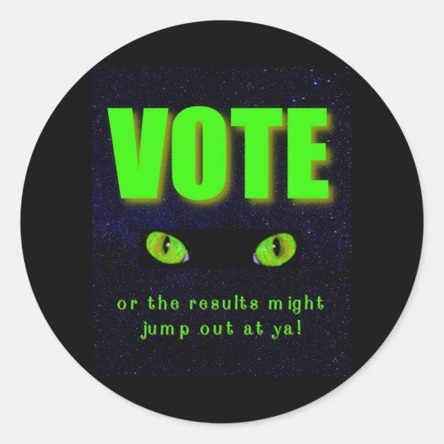Sticker Rond Surveillance du vote (Devant)