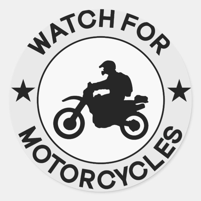 Sticker Rond surveiller les motos (Devant)