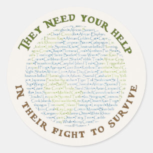 Sticker Rond Survie/Aide