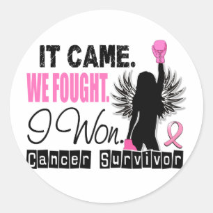 Sticker Rond Survivant 22 Cancer du sein