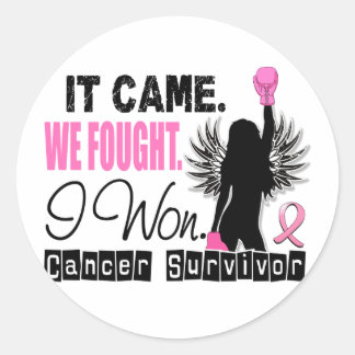 Sticker Rond Survivant 22 Cancer du sein