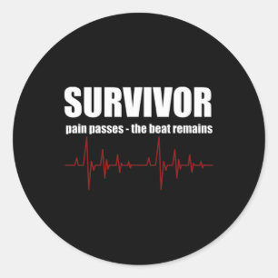 Sticker Rond Survivant - Cadeau de reconnaissance des maladies 