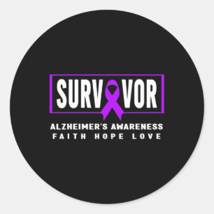 Sticker Rond Survivant de Heimerheimer - Ruban Violet Heimerhei