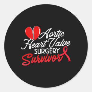 Sticker Rond Survivant de la chirurgie cardiaque aortique Sensi