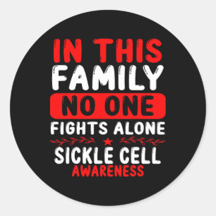 Sticker Rond Survivant de la faucille Sensibilisation à la mala