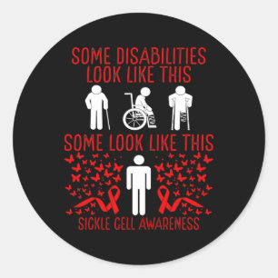 Sticker Rond Survivant de la sensibilisation à la faucille Ress