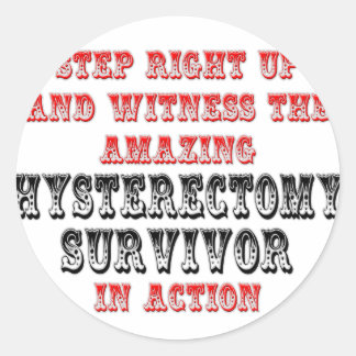 Sticker Rond Survivant de l'hystérectomie Extraordinaire en act