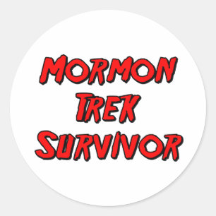 Sticker Rond Survivant de Mormon Trek