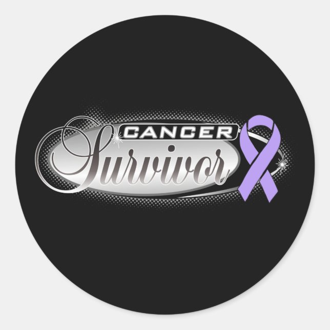 Sticker Rond Survivant du cancer (Devant)