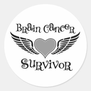Sticker Rond Survivant du cancer du cerveau