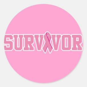 Sticker Rond Survivant du cancer du sein