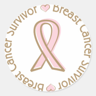 Sticker Rond Survivant du cancer du sein