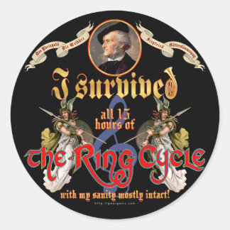 Sticker Rond Survivant du cycle de l'anneau