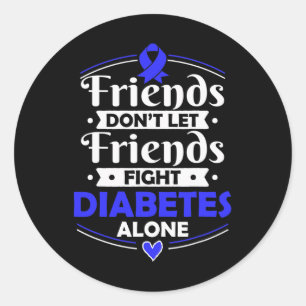 Sticker Rond Survivant du diabète dépendant de l'insuline - Bou