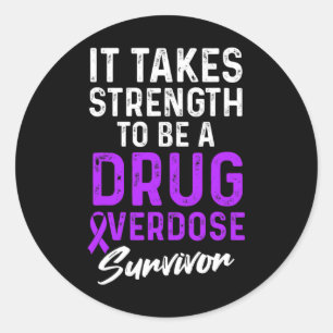 Sticker Rond Survivant du guerrier de sensibilisation à la surd