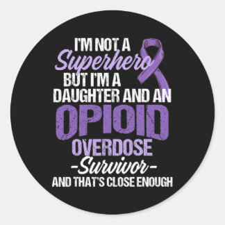 Sticker Rond Survivant du guerrier de sensibilisation à la surd