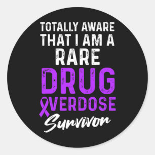 Sticker Rond Survivant du guerrier de sensibilisation à la surd