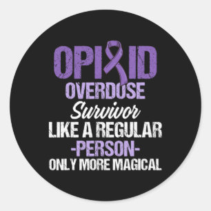 Sticker Rond Survivant du guerrier de sensibilisation à la surd
