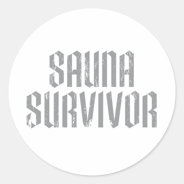 Sticker Rond Survivant du sauna 06 (Devant)