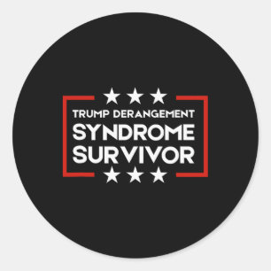 Sticker Rond Survivant du Syndrome de Dérangement de Trump 1