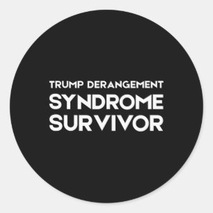 Sticker Rond Survivant du Syndrome de Dérangement de Trump 2 